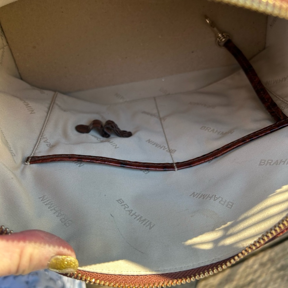 Brahmin Duxbury pecan satchel EUC - Picture 12 of 16